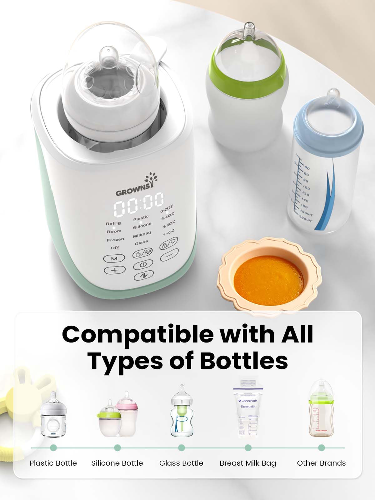 Auto-Lift Bottle Warmer With Fast Heating