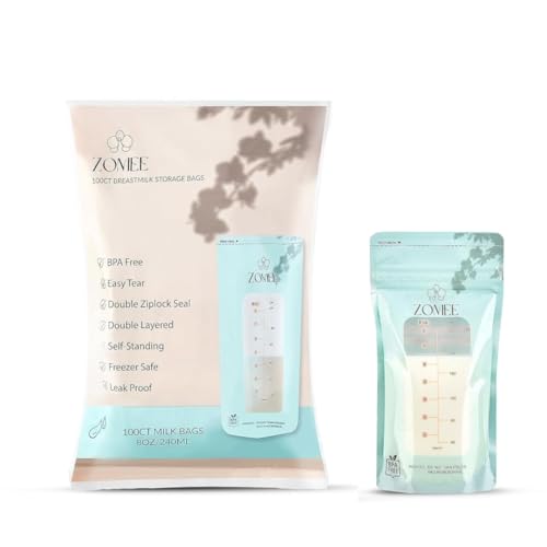 Breast Milk Storage Bags With Leakproof Freezer-Safe Design