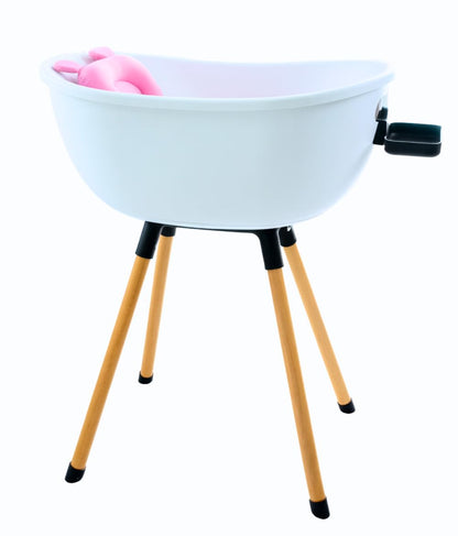 3-Stage Baby Bathtub With Wooden Stand