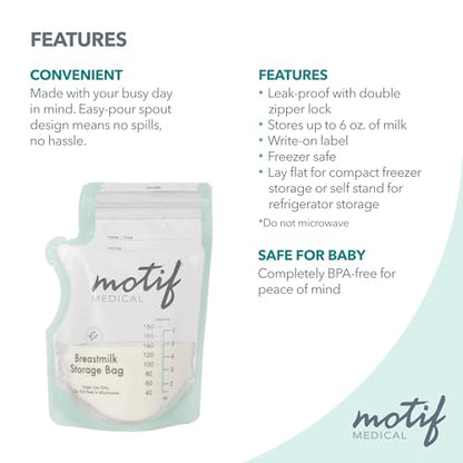Motif Medical Breastmilk Storage Bags 6oz