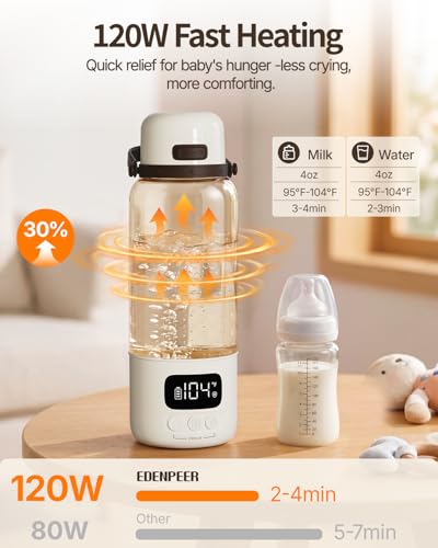 Portable Bottle Warmer With Cordless Dual Heating