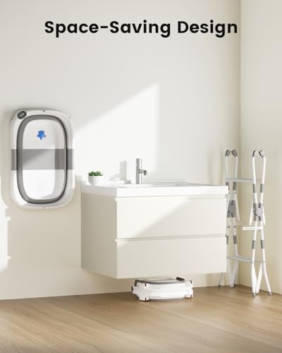 2-in-1 Baby Bathtub With Collapsible Stand