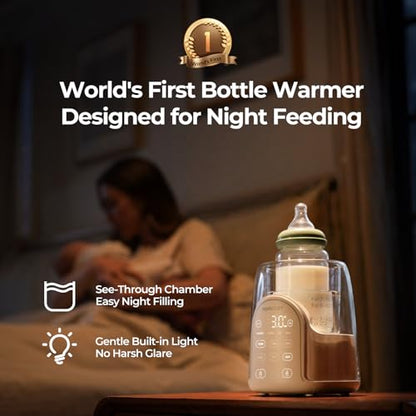Bottle Warmer With Night Light & Gentle Heating