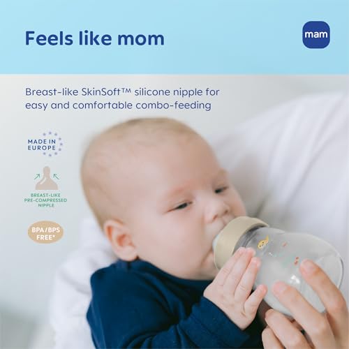 Glass Baby Bottle with Slow Flow Nipple