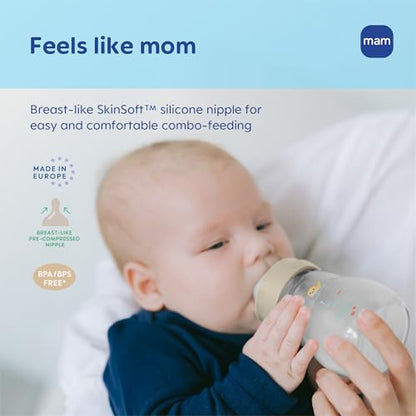 Glass Baby Bottle with Slow Flow Nipple