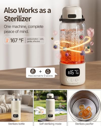 Portable Bottle Warmer With Cordless Dual Heating