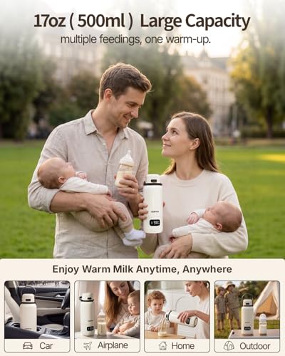 Portable Bottle Warmer With Cordless Dual Heating