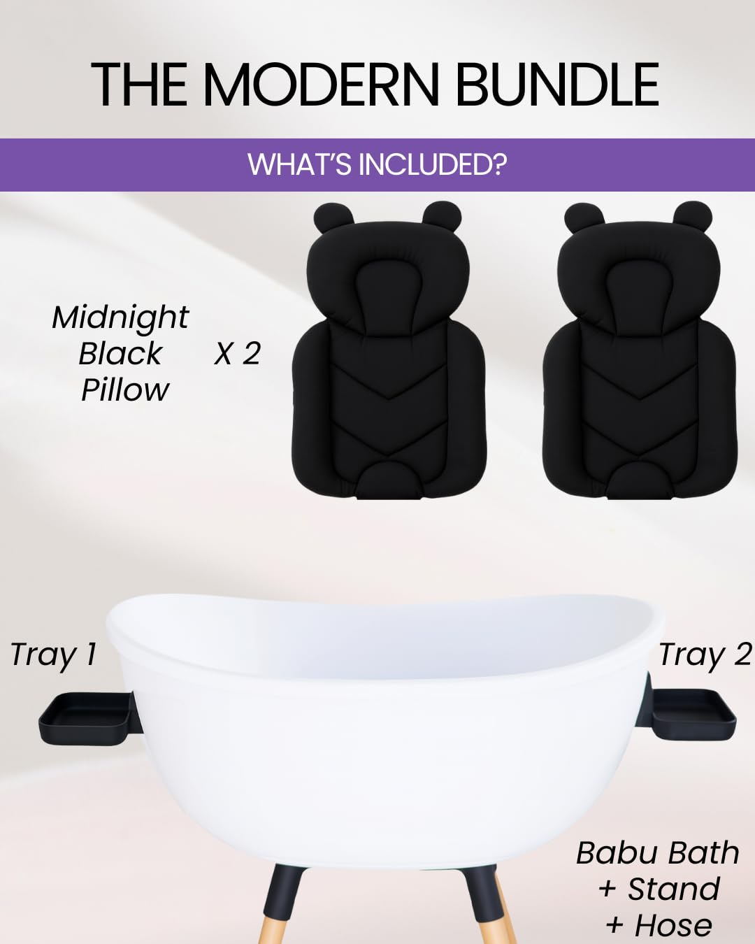 3-Stage Baby Bathtub With Wooden Stand