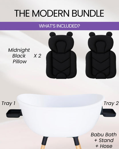 3-Stage Baby Bathtub With Wooden Stand