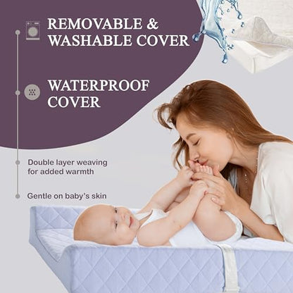 Organic Cotton Baby Changing Pad With Waterproof Foam
