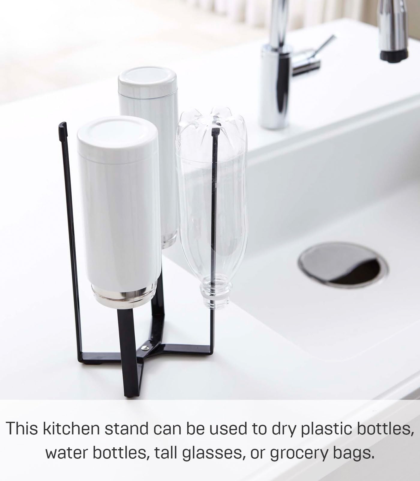 Bottle Drying Stand With Multifunctional Steel Design