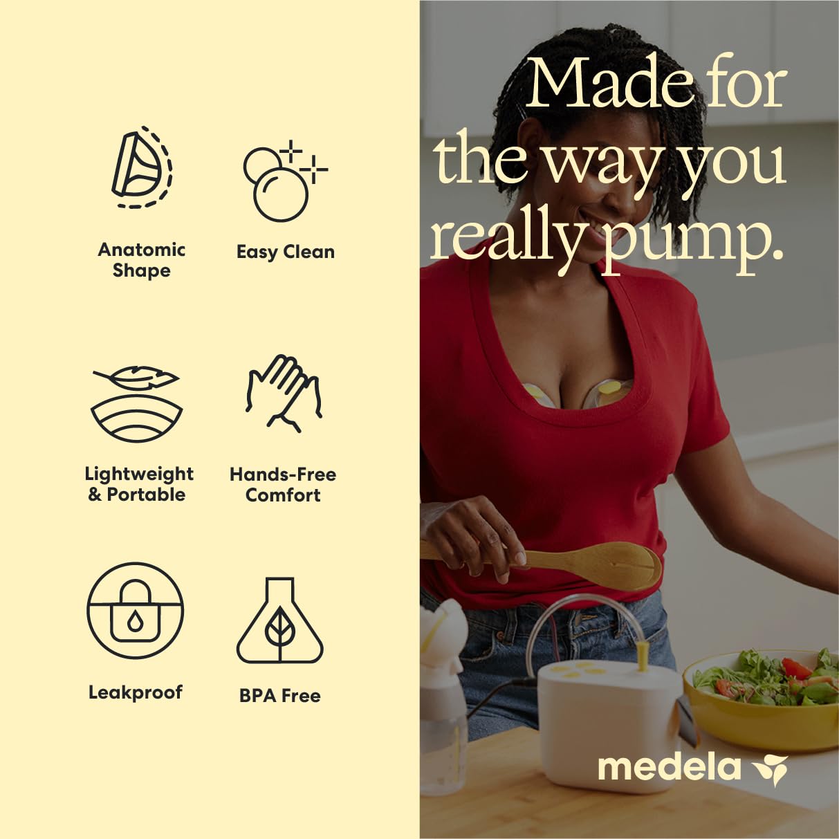 Breast Pump With Hands-Free Collection Cups