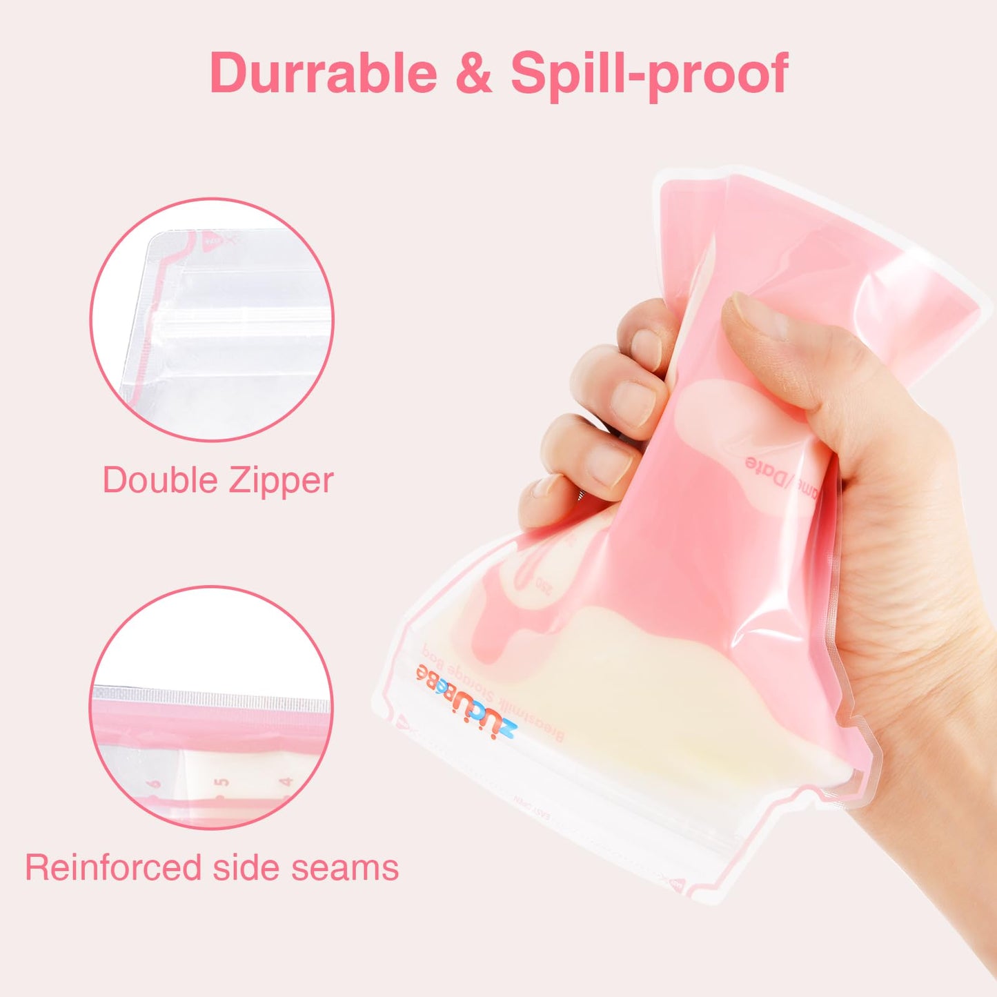 Breast Milk Storage Bags With Leakproof Design