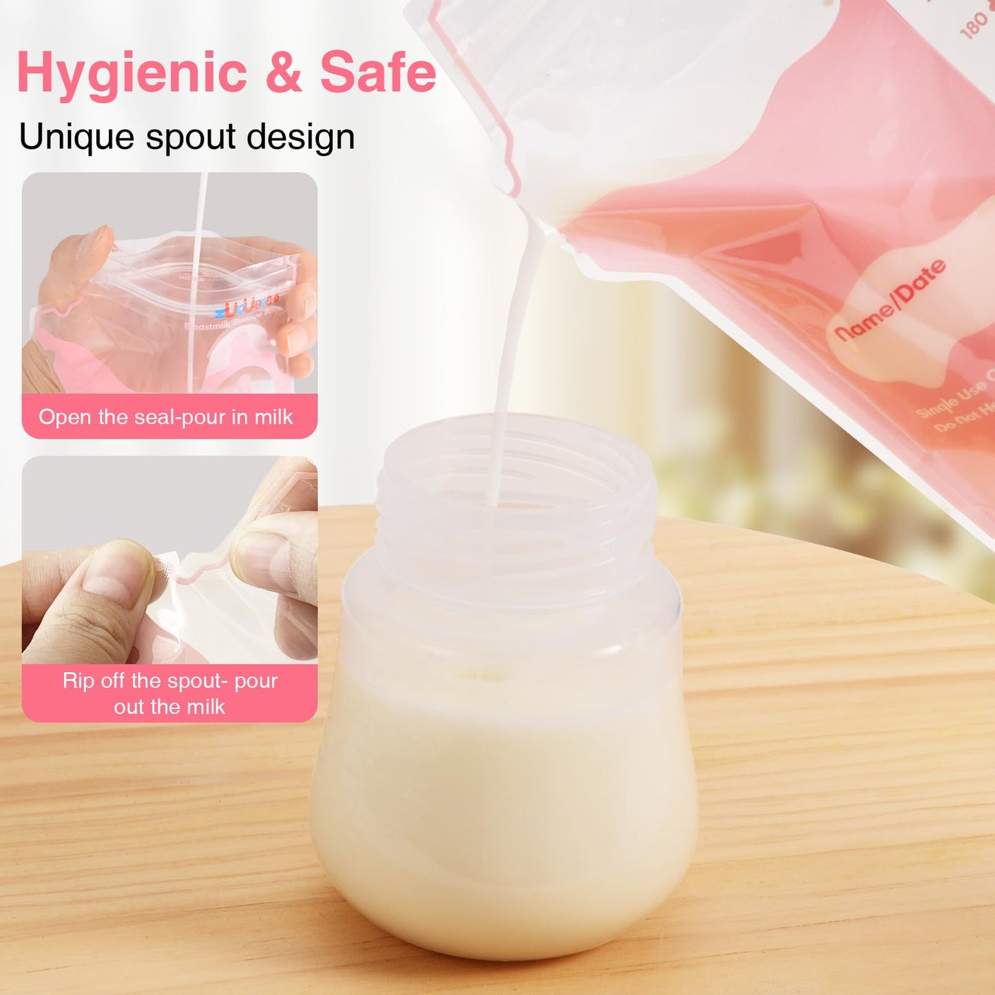Breast Milk Storage Bags With Leakproof Design