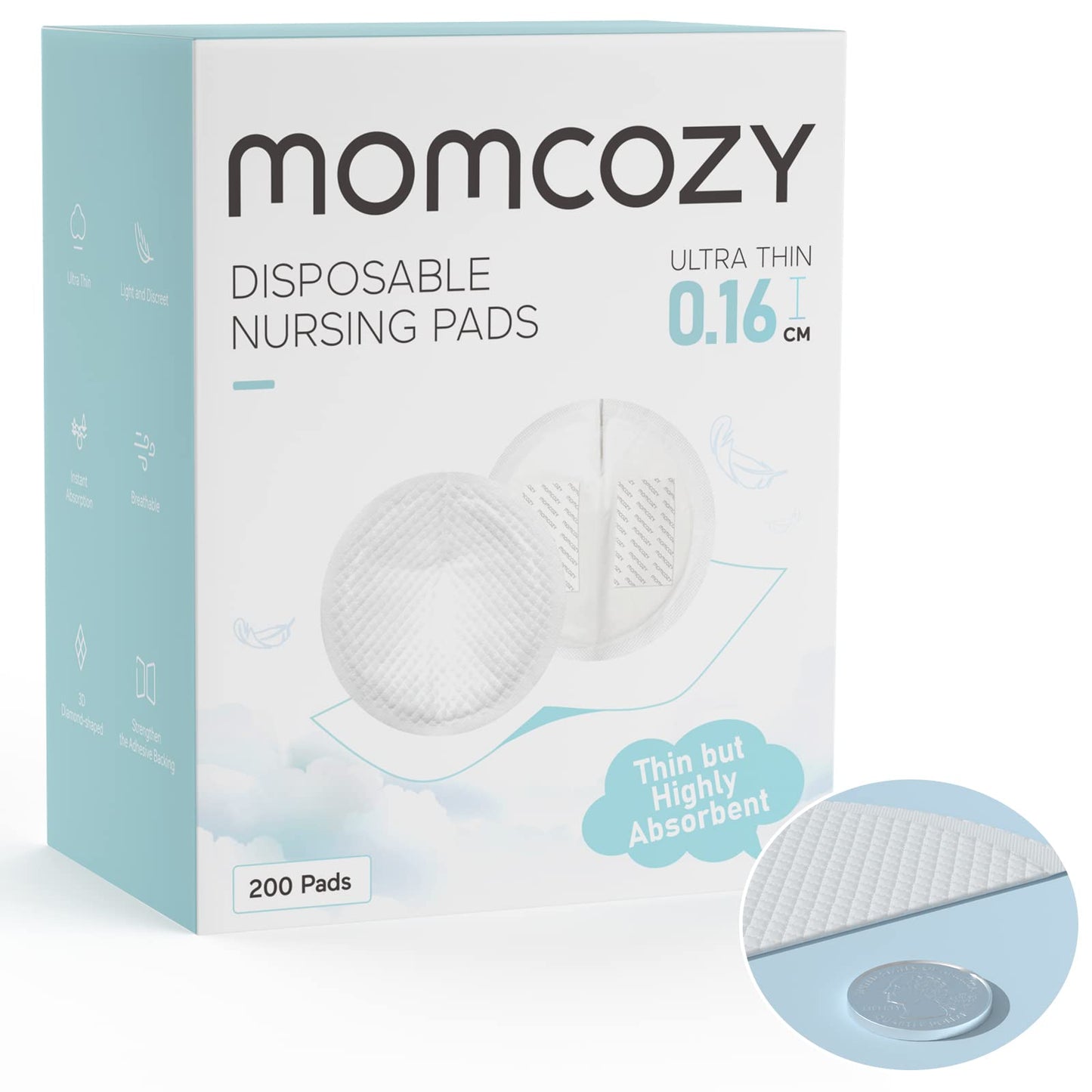 Ultra-Thin Disposable Nursing Pads with Leak Protection