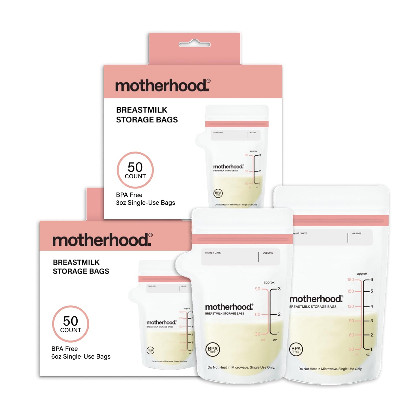 Breast Milk Storage Bags With Leakproof Freezer Design