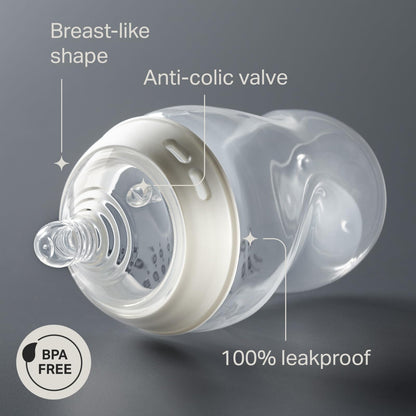 Anti-Colic Baby Bottles with Breast-Like Nipple