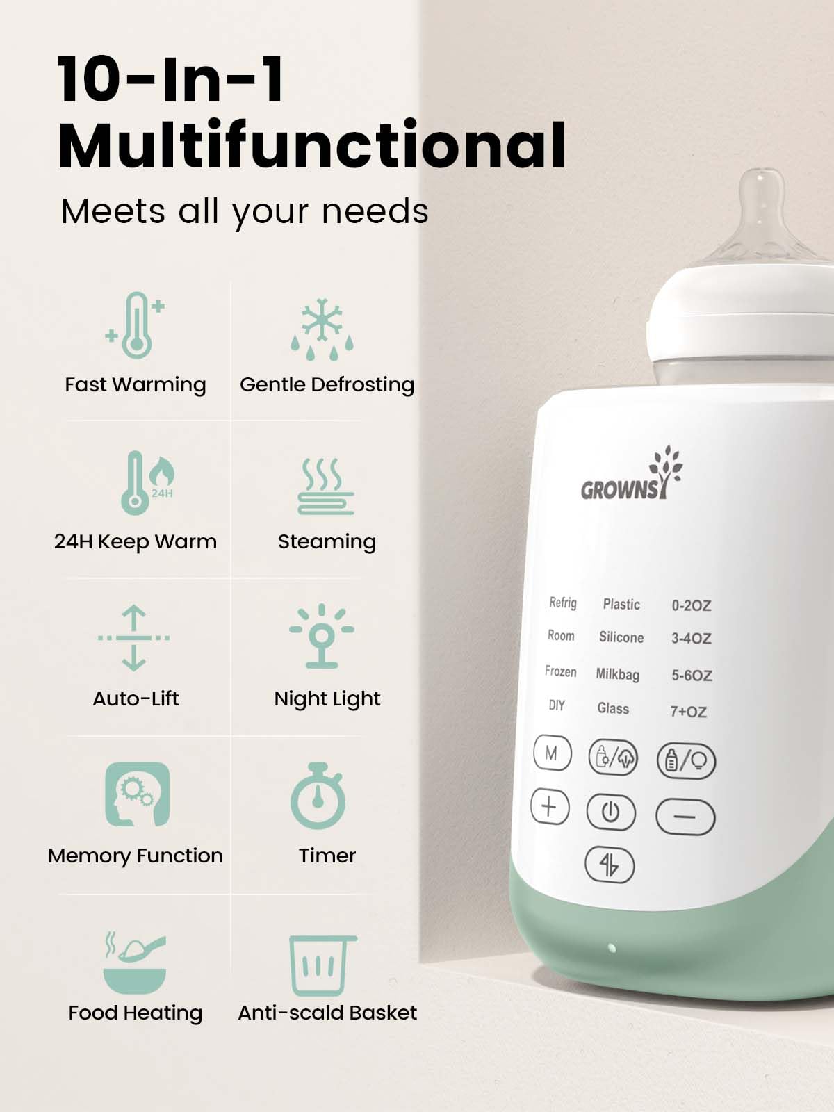 Auto-Lift Bottle Warmer With Fast Heating