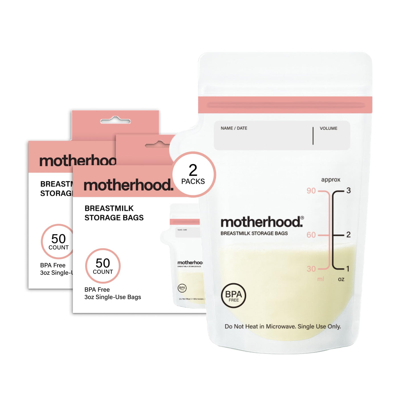 Breast Milk Storage Bags With Leakproof Freezer Design