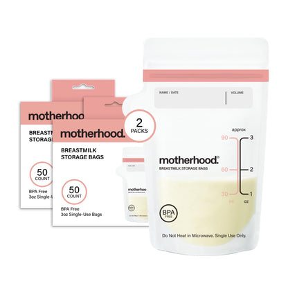Breast Milk Storage Bags With Leakproof Freezer Design