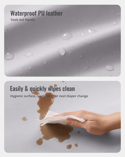 Waterproof Baby Changing Pad With Wipe-Clean Cover