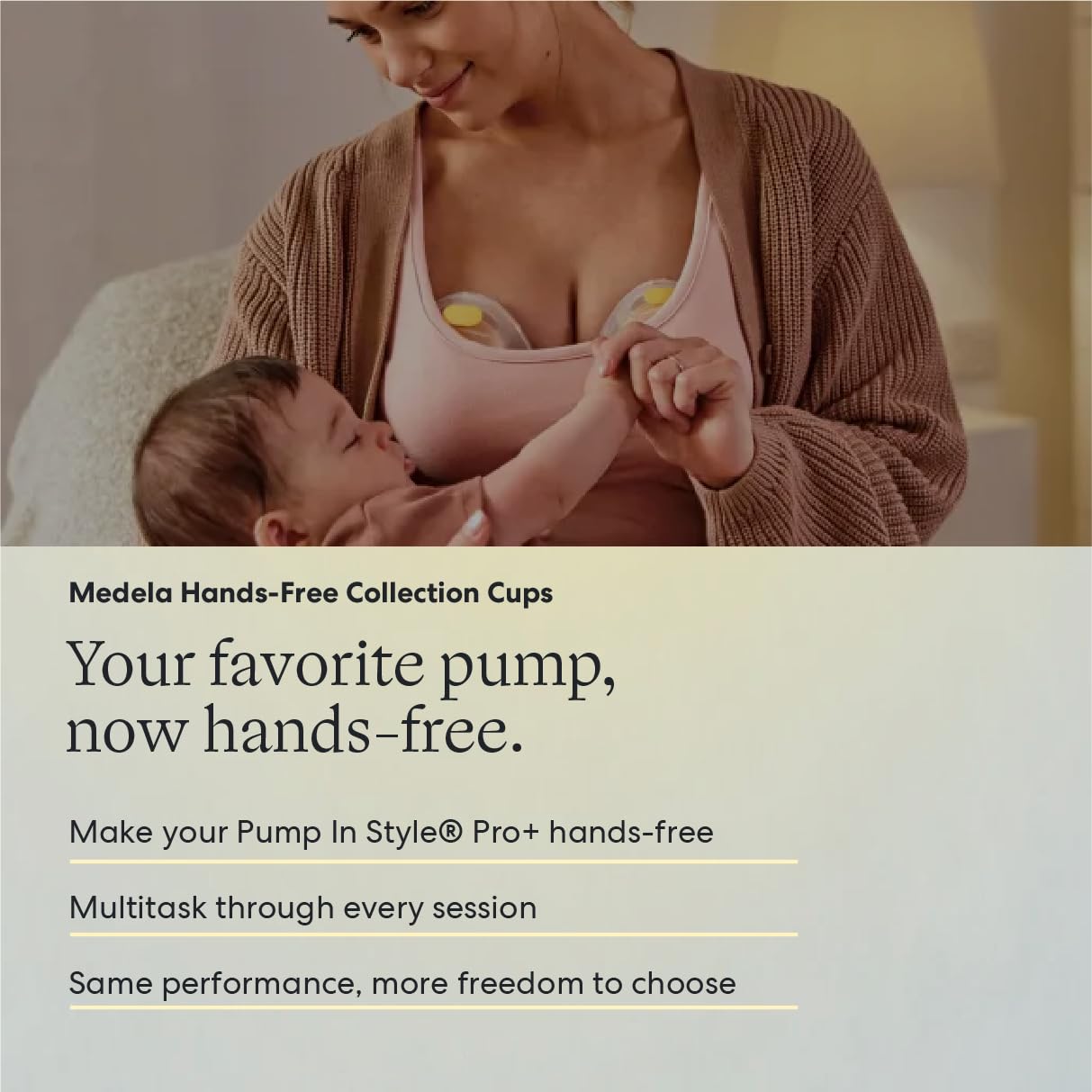 Breast Pump With Hands-Free Collection Cups