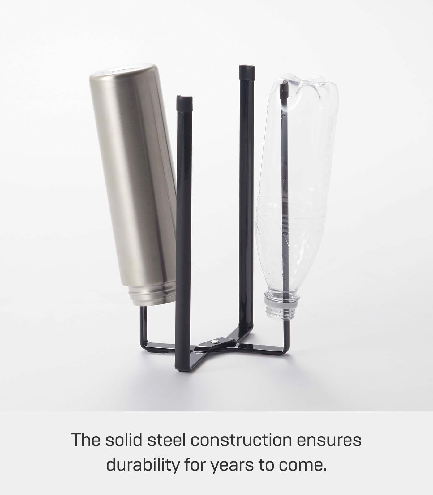 Bottle Drying Stand With Multifunctional Steel Design