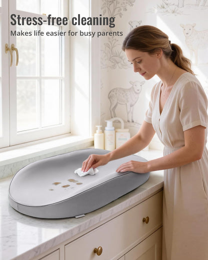 Waterproof Baby Changing Pad With Wipe-Clean Cover