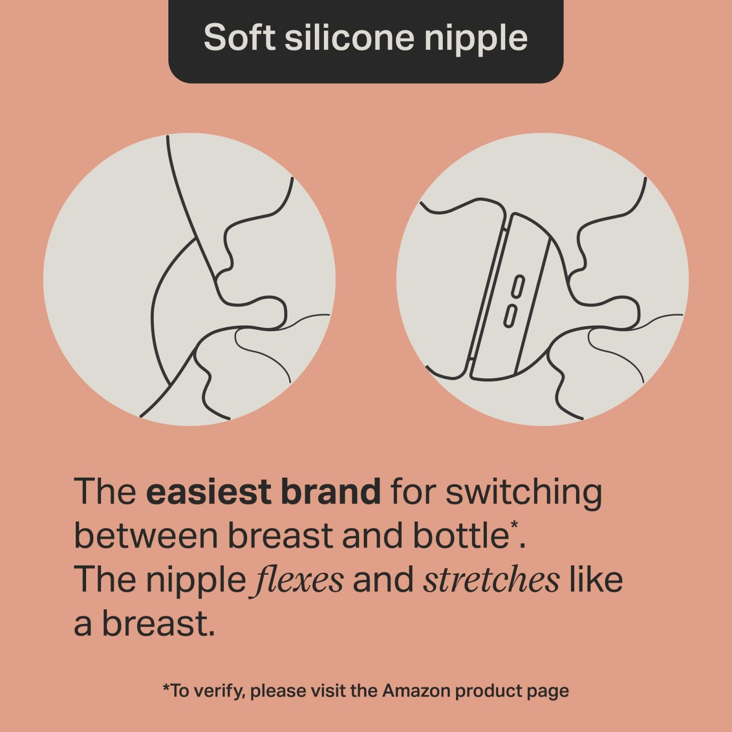 Anti-Colic Baby Bottles with Breast-Like Nipple