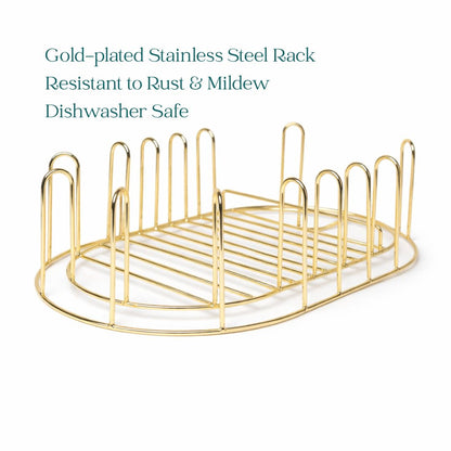 Stainless Steel Bottle Drying Rack With Open-Air Design