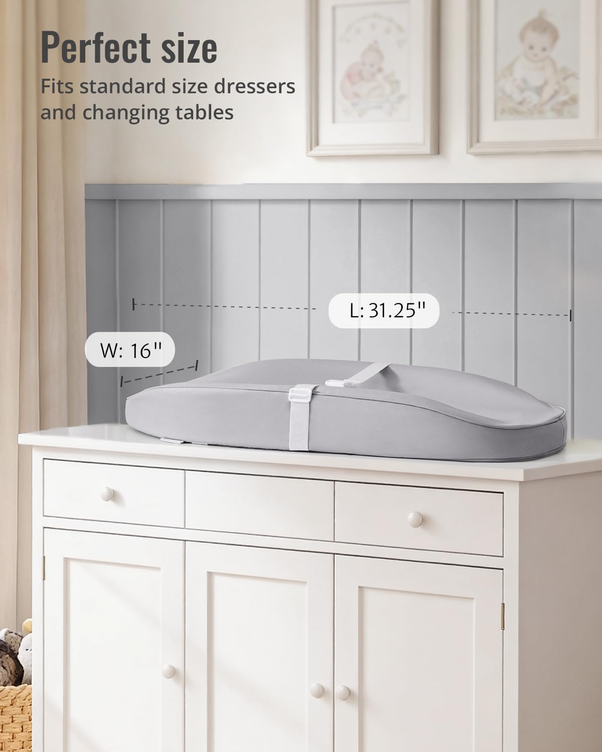 Waterproof Baby Changing Pad With Wipe-Clean Cover