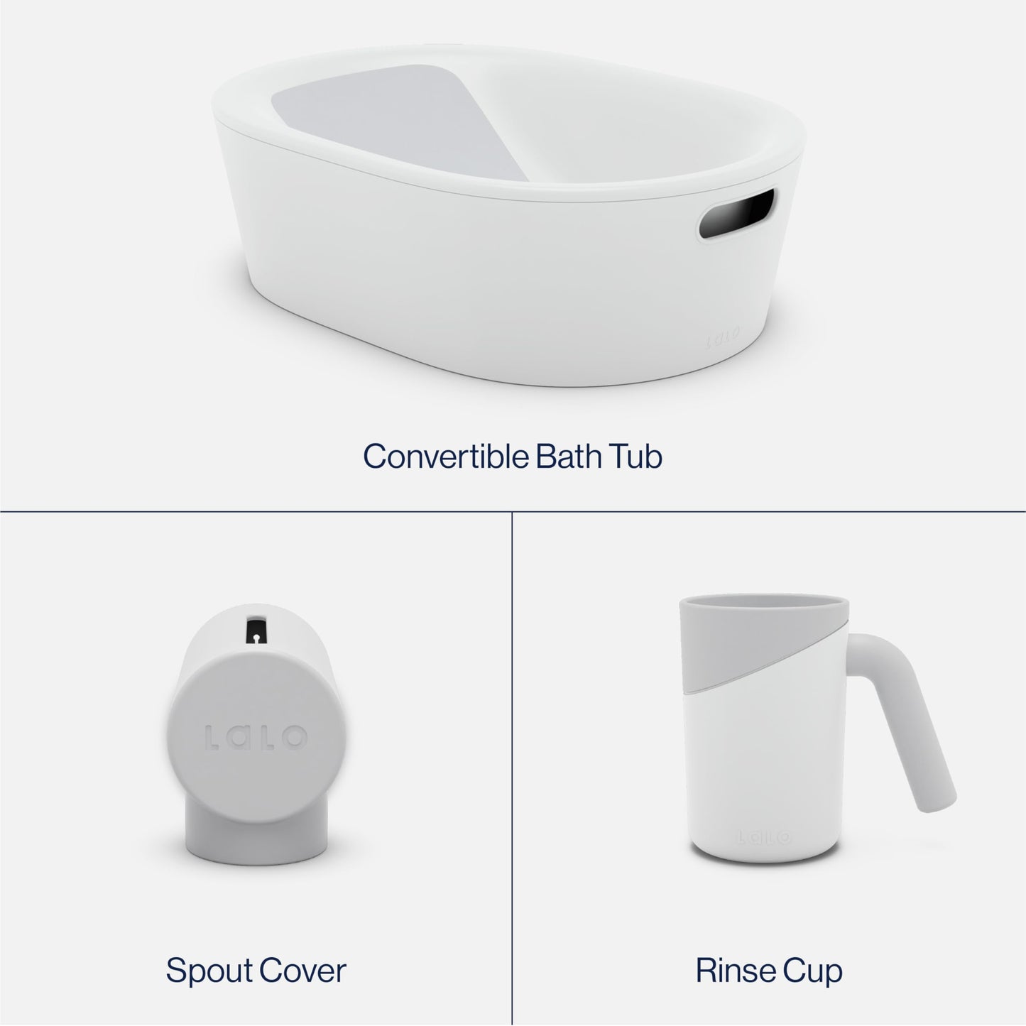 3-Piece Baby Bathtub Set With Rinse Cup