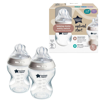 Anti-Colic Baby Bottles with Breast-Like Nipple