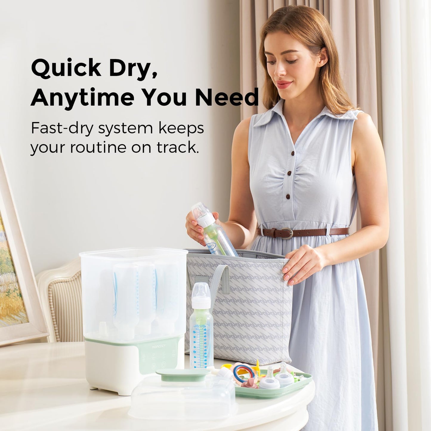 4-in-1 Bottle Sterilizer & Dryer With Compact Design