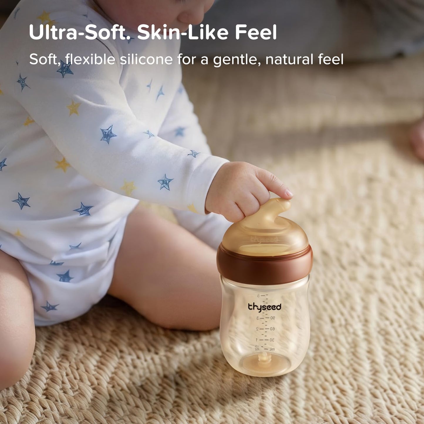 Glass Anti-Colic Baby Bottles with Newborn Nipples