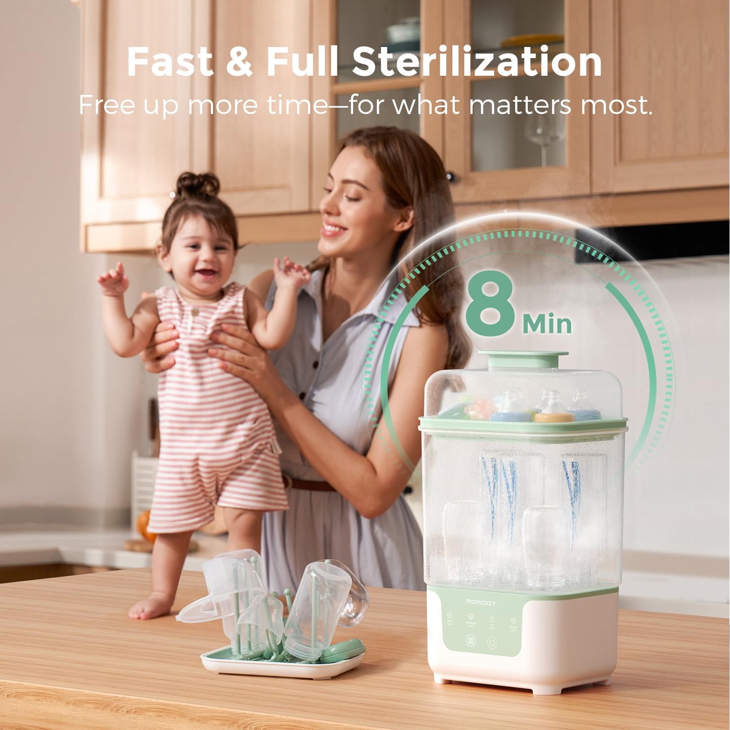 4-in-1 Bottle Sterilizer & Dryer With Compact Design