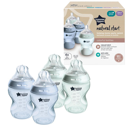 Anti-Colic Baby Bottles with Breast-Like Nipple