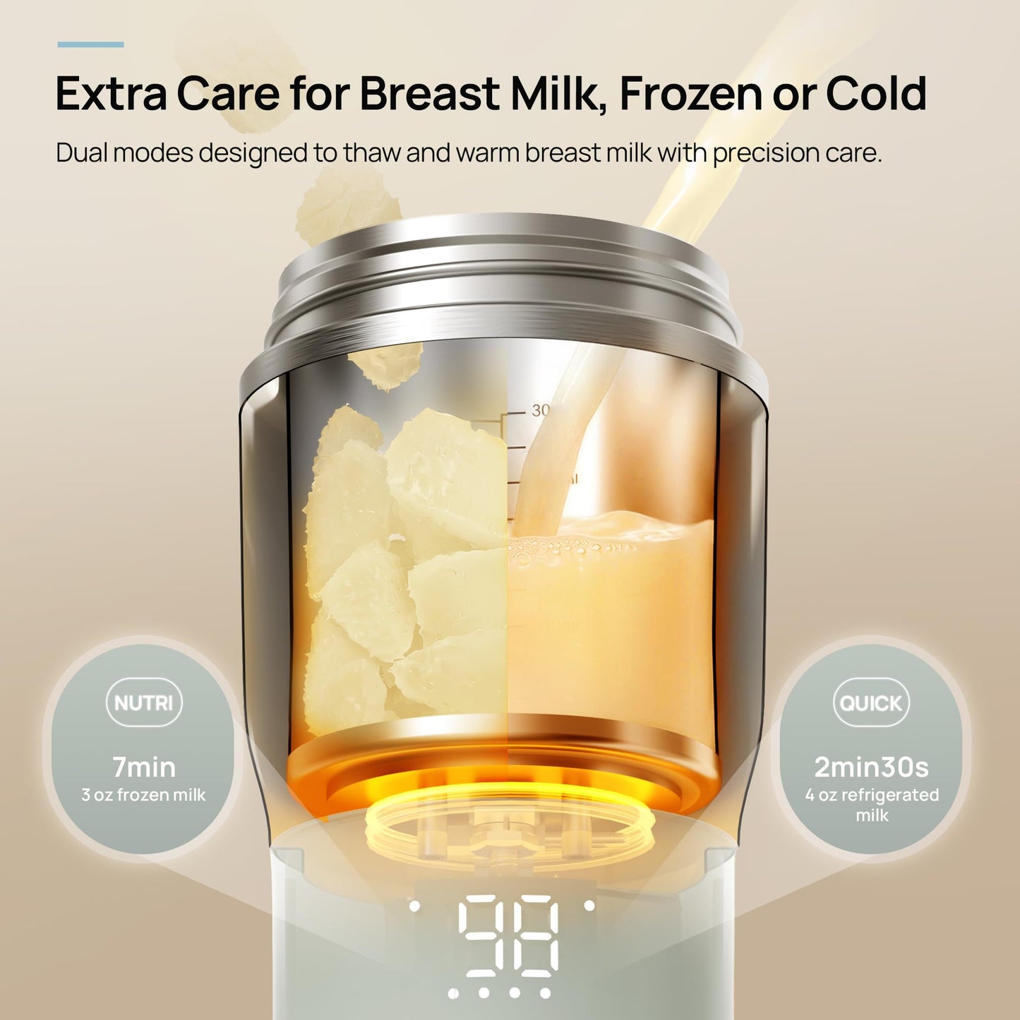 Portable Bottle Warmer With Fast Even Heating