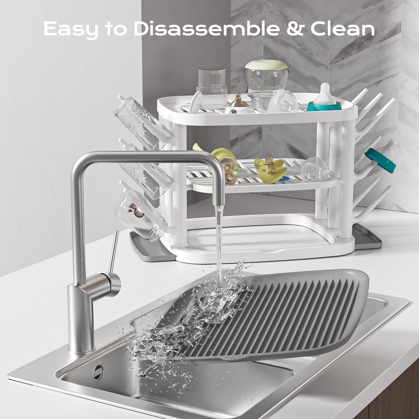 3-Tier Baby Bottle Drying Rack With 360° Ventilation