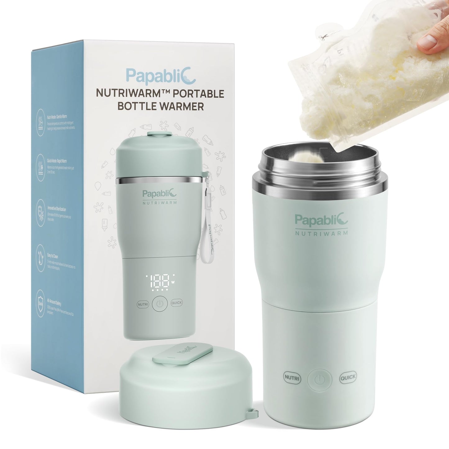 Portable Bottle Warmer With Fast Even Heating