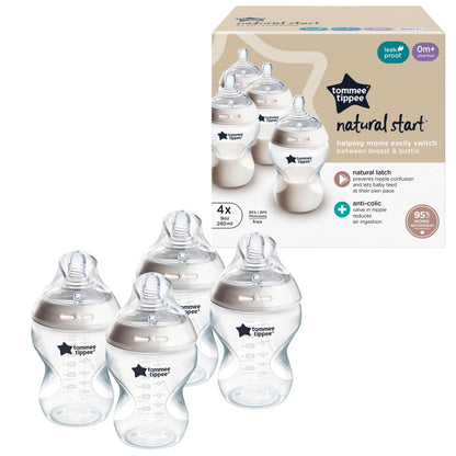 Anti-Colic Baby Bottles with Breast-Like Nipple