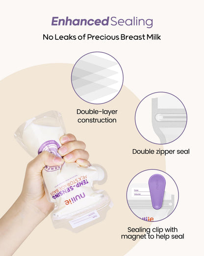 Breast Milk Storage Bags With Temperature Sensor