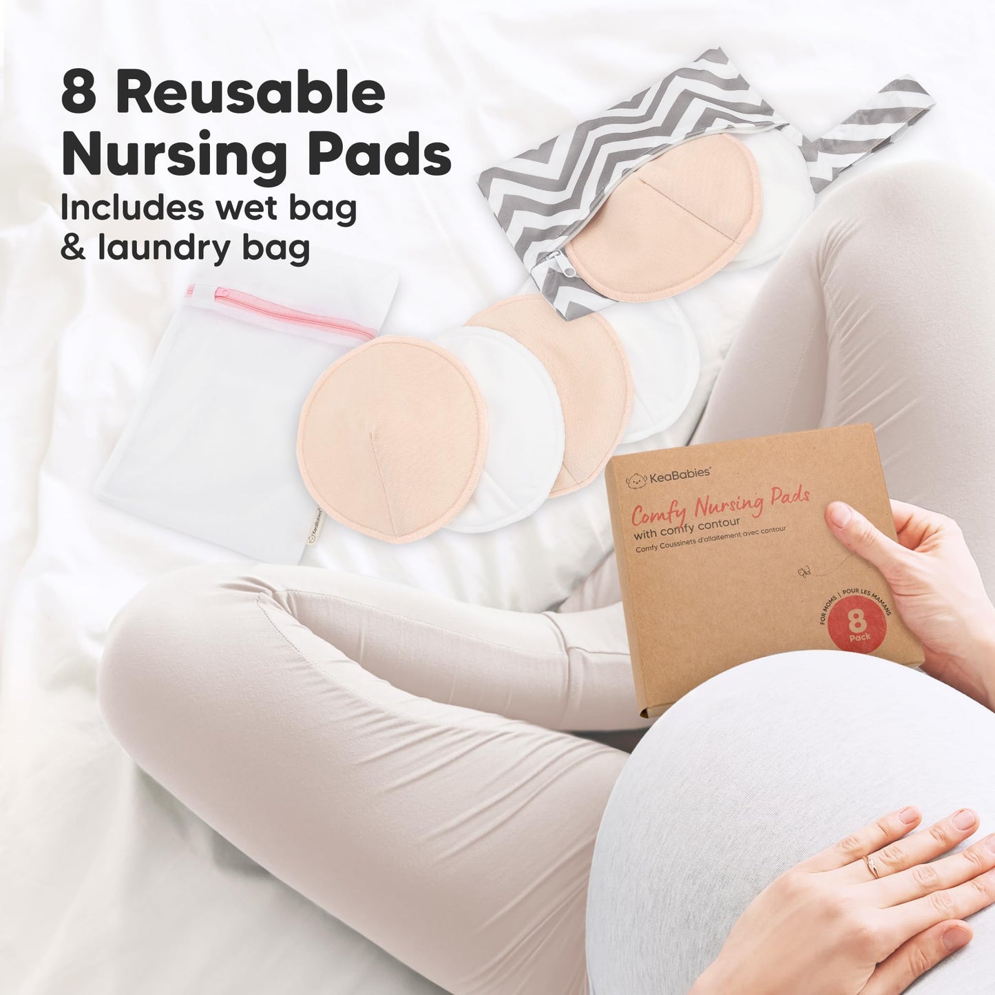 Organic Washable Nursing Pads with Bamboo Viscose