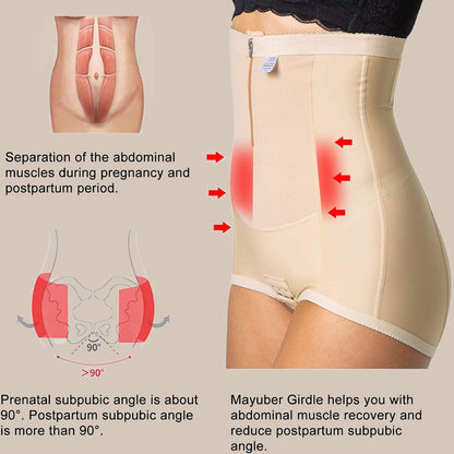 Postpartum Compression Girdle Shorts with Belly Support