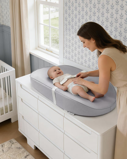 Waterproof Baby Changing Pad With Wipe-Clean Cover