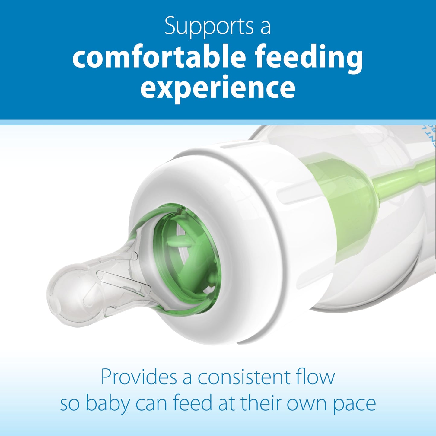Anti-Colic Baby Bottle with Slow Flow Nipple