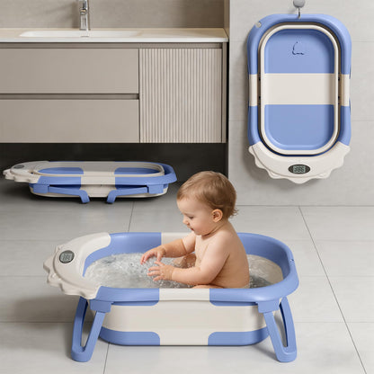 Collapsible Baby Bathtub With Temperature Monitor