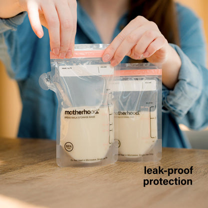 Breast Milk Storage Bags With Leakproof Freezer Design