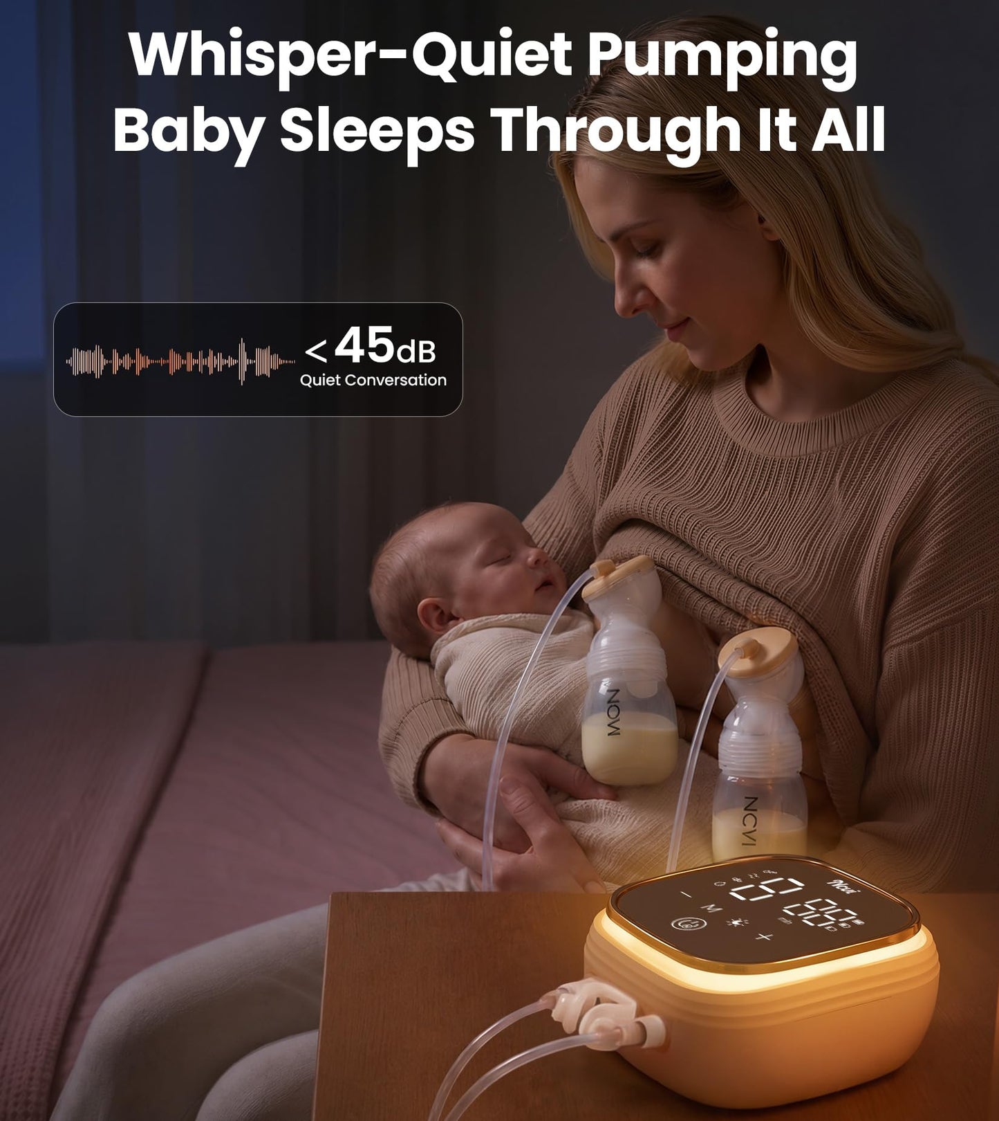 Electric Breast Pump With Adjustable Suction