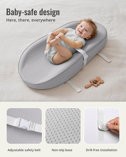Waterproof Baby Changing Pad With Wipe-Clean Cover